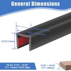 Rubber Edge Trim  Self-adhesive U Channel Fit 1 2 - L10   Black