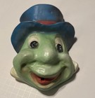 Rare Vtg Jiminy Cricket Chalk Ware String Holder Wdp Walt Disney Pinocchio Cute 