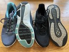 Nike Adidas Athletic Shoes Lot 2 Pairs Mesh Rubber Gray Black Unisex Everyday