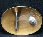 Wl03103 Very Cool Vintage 1970s     h     Initial Fashion Mens Brass Belt Buckle