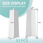 Therwen 32 Pcs Aluminum Siding Corners 8 Inch Outside White Corner Caps Smooth