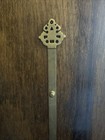 Vintage Brass Plate Wall Hanger  2 Wire Plate Hangers   31    hong Kong   1960s   mcm