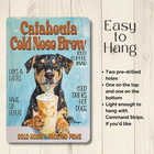 Catahoula Leopard Iced Coffee Bar Sign Cold Nose Brew Dog Funny Metal Wall Art