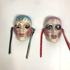 Vtg Wall Masquerade Masks Nola Original Art Mardi Gras Ceramic Porcelain Orleans