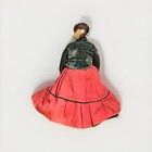Antique Vtg Handmade Navajo Cloth Doll C1920s-40s Velvet Top leather Hands  8 5   