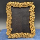 Gold Metal Leaf 3 5  X 5  Photo Frame  Table Top   Vintage Celia Landman Euc