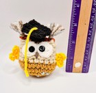 Mini Crochet Owl Graduation Gift Stuffed Animal Plush W  Cap