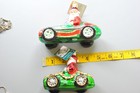 Old World Christmas Lot  Glass Ornament Santa Race Car  Owc Racing Sr5