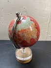 11  Tall 6 Inch Globe Red Ocean World Globe Map Atlas  Political Geography