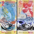 East Caribbean 2 Dollars 2023 2024  Unc 5 Pcs Consecutive Lot  P-61 Polymer
