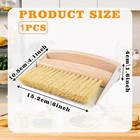 Small Dust Pan And Brush Set  Mini Hand Broom Dustpan Wooden White 