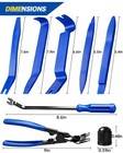 Poraxy 18pcs Trim Removal Tool Kit  Non-scratch Plastic Pry Tool  Fastener   