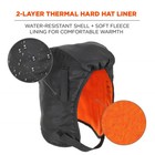 Ergodyne - 16840 Winter Hard Hat Liner  Thermal Fleece One Size  Black 