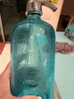Cosley Bottling Co  Aqua Blue Soda Seltzer Water Bottle Dubuque Iowa Vintage Rar