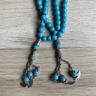 2x Tasbih Muslim Prayer Marble Beads Blue-33 Beads- Handmade- Free Shipping 