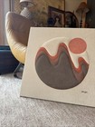 Mid Century Modern Tapestry 1970s Square Ron Brejtfus Fabric Vtg Op Art Wall 3d