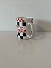 Vintage 1996 Coca-cola 12 Oz Checkered Coffee Mug