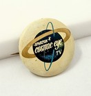 Rare Sparton Cosmic Eye Tv Advertising Pin Promo Pinback Button Mcm Space Age