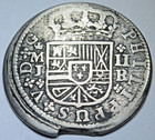 1716 Spanish Silver 2 Reales First Year Rare Key Date Antique Colonial 2r Coin