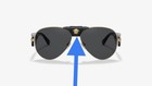 Versace Ve 2150q Sunglasses Black Replacement Bridge Front Leather Bar Genuine