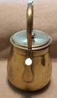 Vtg Tea Pot Vessel W lid Handle Chinese Characters Solid Brass Etched Ornate 6 