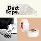 White Duct Tape 2 Inch X 60 Yards 9 Mil General Purpose Adhesive Tape 24 Rolls