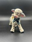 Vintage Baby Lamb Planter Ceramic Hand Painted 1950s Pink Cheeks