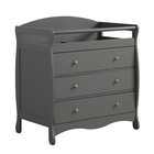 Baby 3 Drawer Changing Table Infant Diaper Changing Station W  Safety Belt Gray