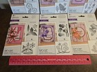 Lot Of 6 New Gemini Floral Stamp   Die Sets Rose Lilac Lily Sweet Pea Fuschia