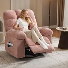 Massage Rocking Recliner Chair W  Heat   Vibration  360   Swivel Oversized Sofa