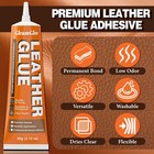 Leather Glue 60ml - Extra Strong  Waterproof   Flexible Adhesive 60ml  Clear