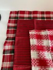 Christmas Tablecloth Place Mats Lot Of 3 Measures 26  X 18  New Cotton Red White