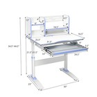 Costzon Height Adjustable Kids Writing Desk Student Study Table W tilt Desktop