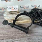 54  Iron Leg Shackles W  Key  Heavy Duty Old Style Cuffs  Reenactment Restraints