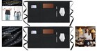 2pack Server Apron-waist Half Aprons For Waitress With 3 Pockets  Black Short   