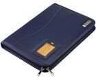 Broonel Contour Series Blue Leather Heavy Duty Zipped Case Laptop 16-17  New