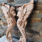 Hand Carved Wooden Gothic Griffin Corbels Statue For Wall Staircase Newel Post