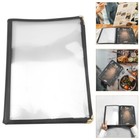 10 Page Restaurant Menu Cover Price List Paper Insert Transparent Holder