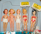Vtg Lot Of 10 Fibre Craft  Dress Me  And Moving Eye Doll 7 5 