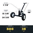 Tow Tuff Tmd-800c2 Adjustable Solid Steel 800lb Capacity Trailer Dolly W caster