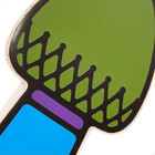 Vtg 1968 Rickie Tickie Retro Mushroom Vinyl Decal Sticker - Green Blue