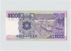 Singapore  1000 Dollars 1984  P-25a Sign  Swee  Prefix A 1  Scarce Variety  Vf