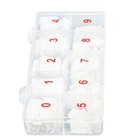 500  Fashion Manicure Full Cover Natural False Nails Fake Tips Tools With Box D