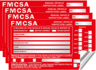 Annual Vehicle Inspection Report Form   Red Fmcsa Label Sticker Aluminum  10-100