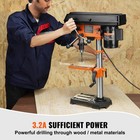 10-inch 5-speed Benchtop Drill Press With Cast Iron Base And Built-in Light
