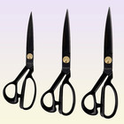 Tailoring Scissors 10 Inch Black Steel Fabric Shears For Sewing