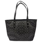 Coach Large Signature City Zip Tote F58292 Black Smoke