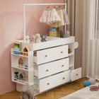 Baby Changing Table W  Drying Rack   Storage Drawers For Nursery  White