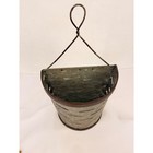 Rustic Galvanized Metal Olive Basket Wall Pocket Hanging Planter Farmhouse