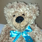 Dan Dee Collector s Choice Shaggy Brown Teddy Bear Blue Polka Dot Bow Plush